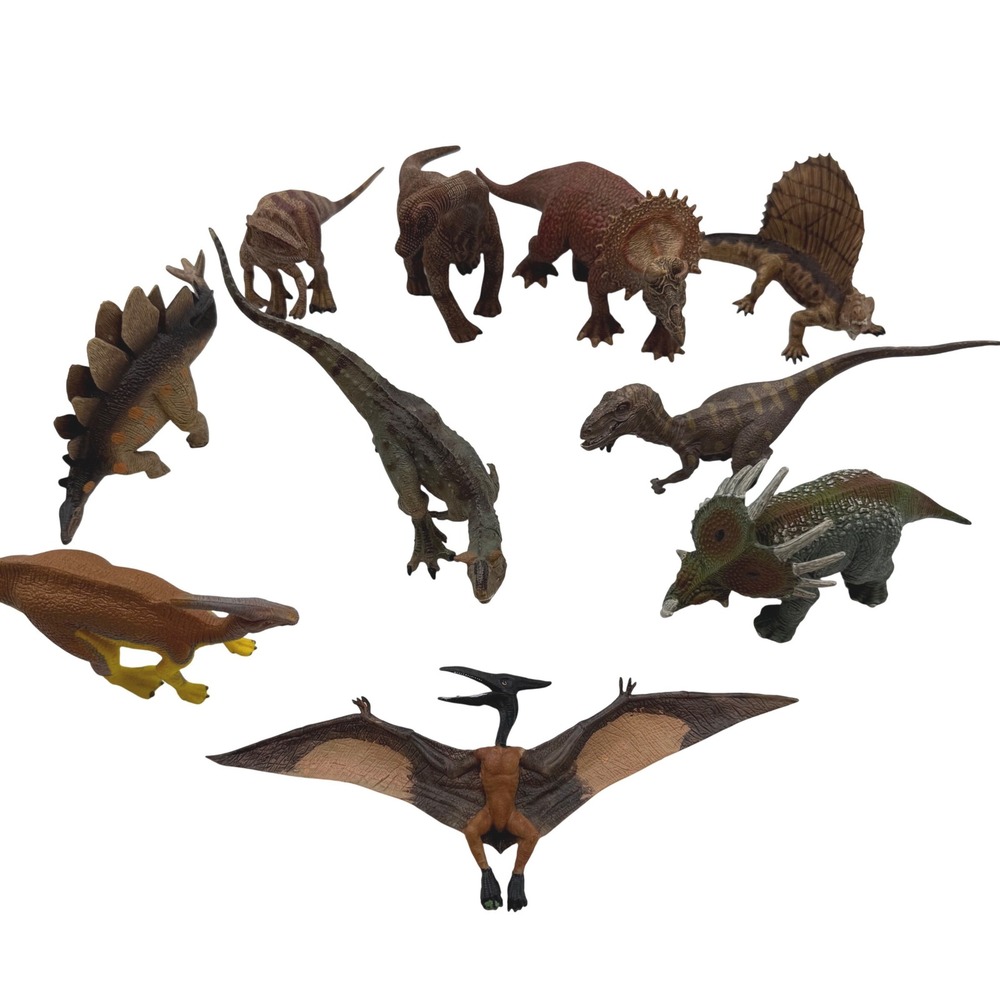 Safari‎ Ltd Schleich mixed brands Dinosaur Figure Lot 10pc T-Rex Triceratops